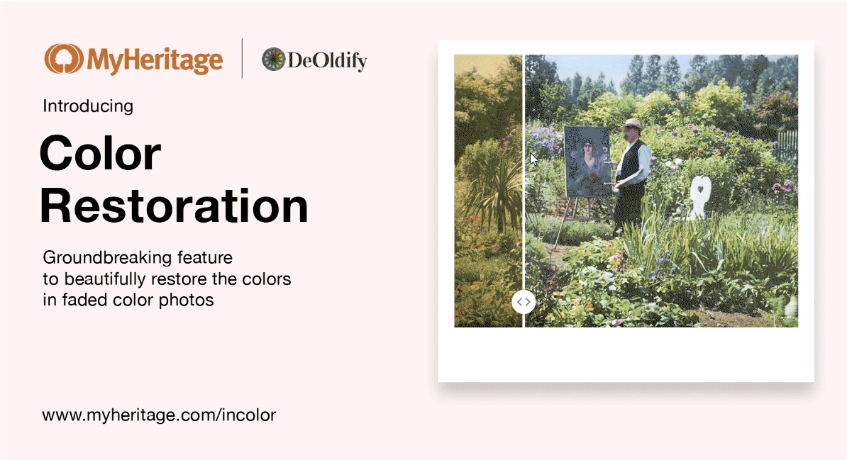 Fargerestaurere bilder med MyHeritage In Color™